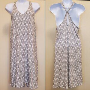 H&M Basic Modal-Blend White/Black Patterned Sleeveless Dress - (XS)